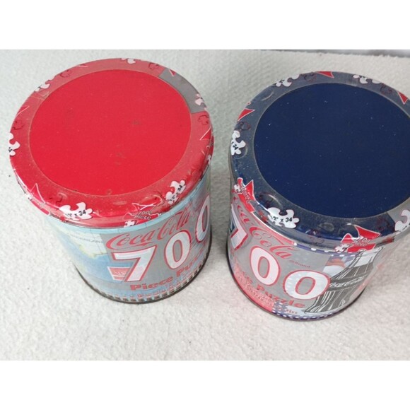 2 Sealed Coca-Cola 700 Pc Puzzle Tins Polar Bear & World Map Vintage Lot - Picture 8 of 11